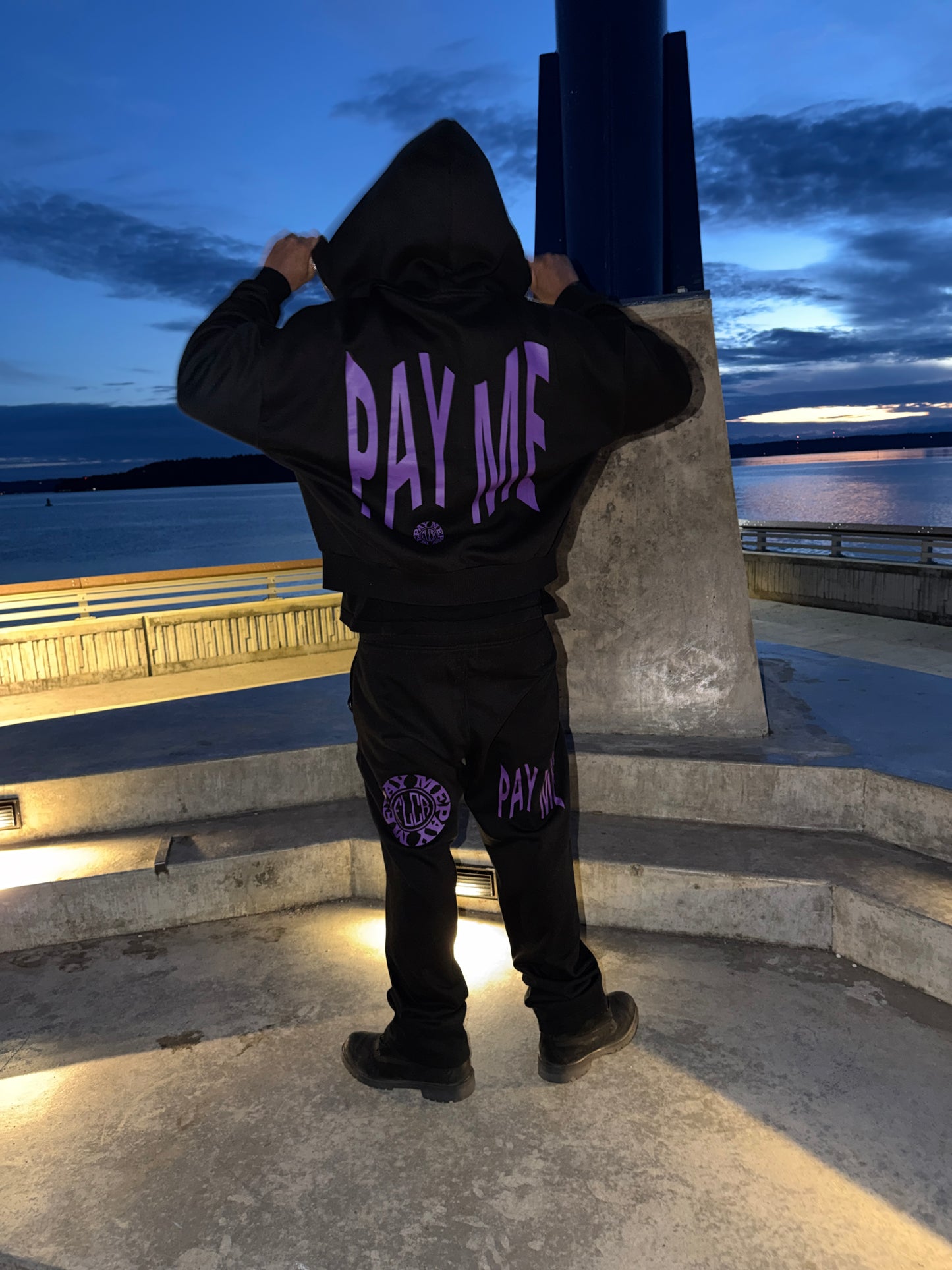 FLCR “PAY ME” full-zip and sweatpants set
