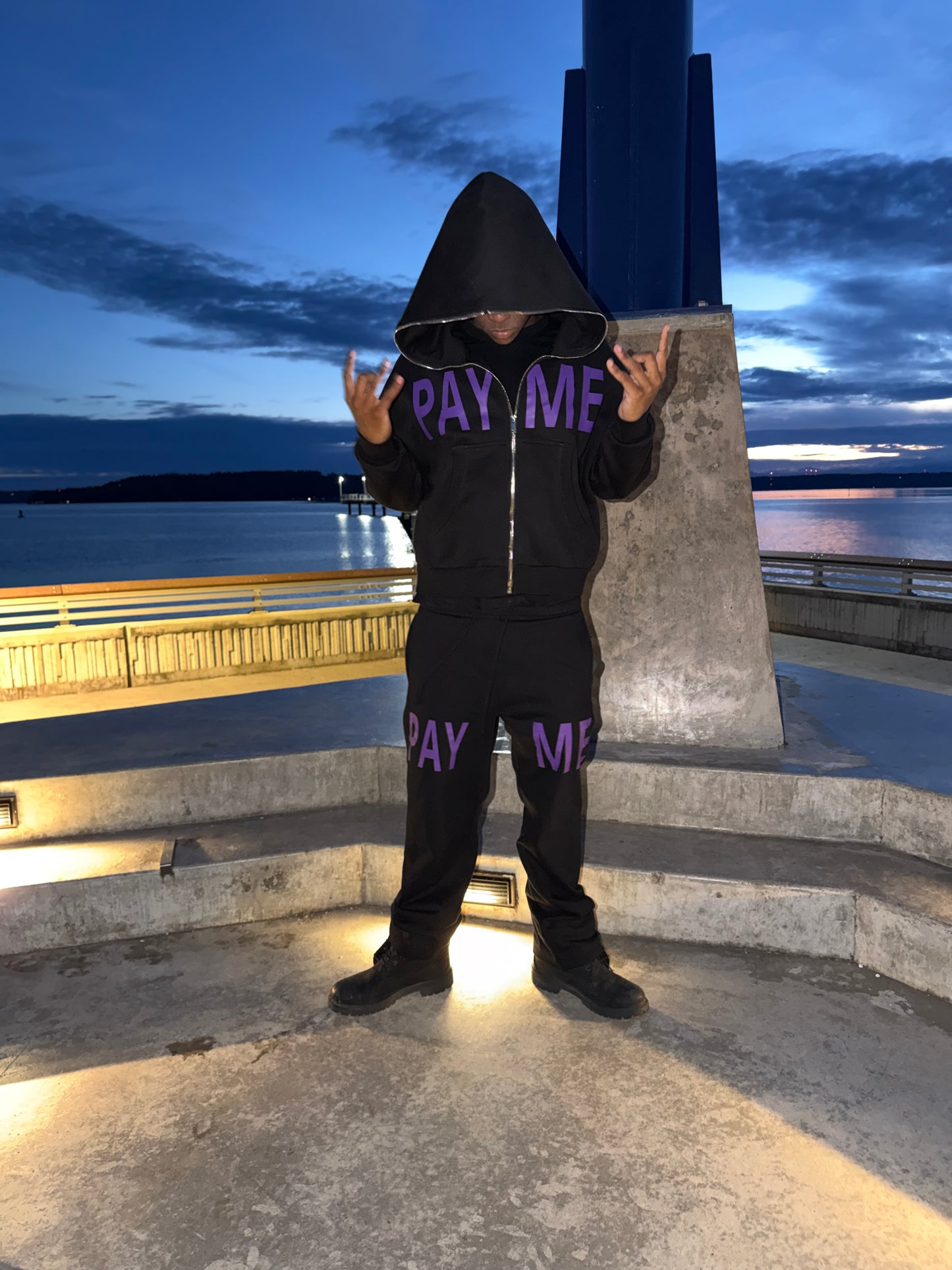 FLCR “PAY ME” full-zip and sweatpants set
