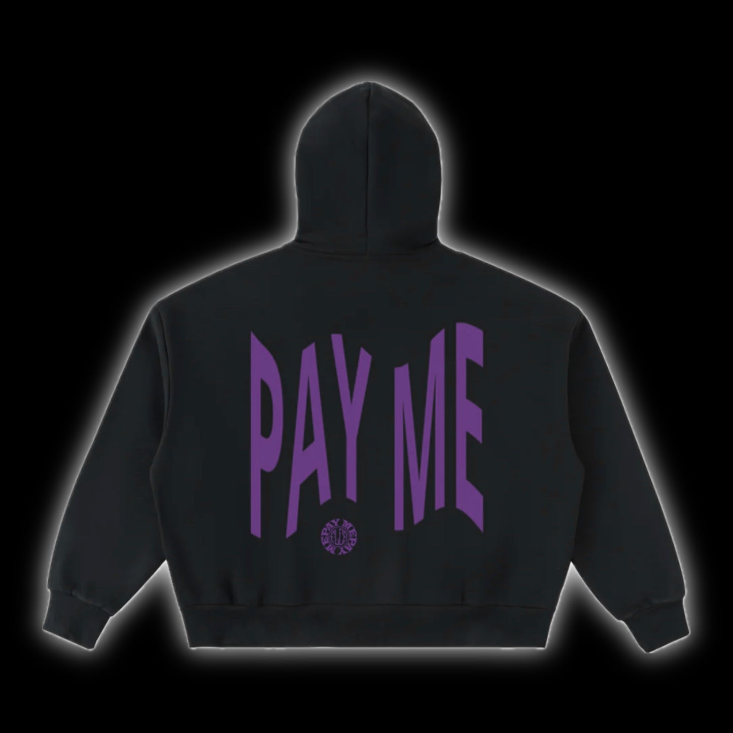 FLCR “PAY ME” full-zip body bag hoodie *slightly cropped*