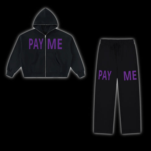 FLCR “PAY ME” full-zip and sweatpants set